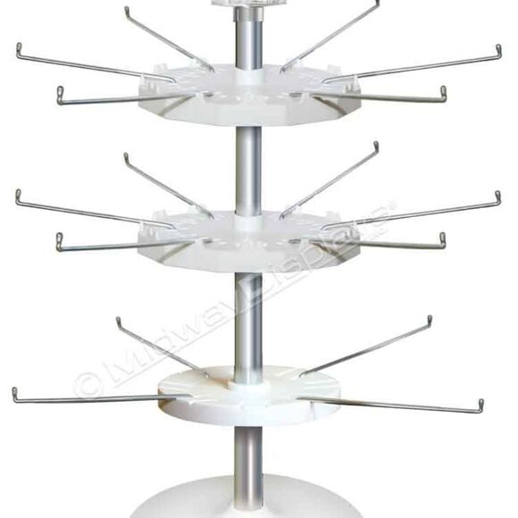 Countertop Spinner Display White and silver for Jewelry or Crafts or more NEW - Picture 2 of 5